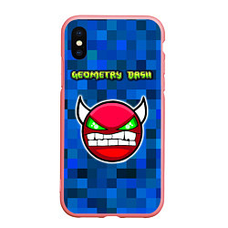 Чехол iPhone XS Max матовый Geometry Dash, цвет: 3D-баблгам