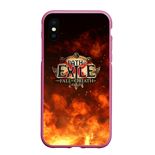 Чехол iPhone XS Max матовый Path of Exile Logo Путь изгнанника Лого Z / 3D-Малиновый – фото 1