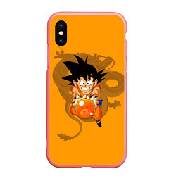 Чехол iPhone XS Max матовый Kid Goku, цвет: 3D-баблгам