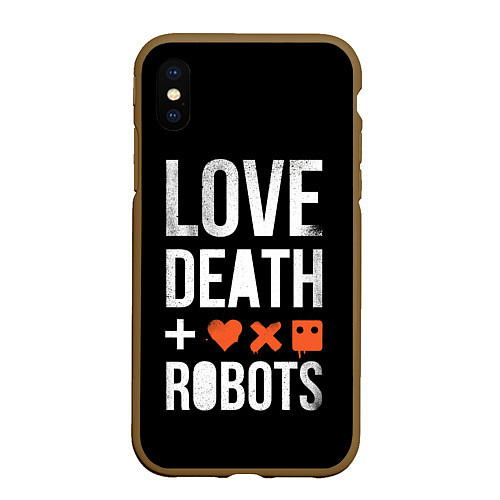 Чехол iPhone XS Max матовый Love Death Robots / 3D-Коричневый – фото 1