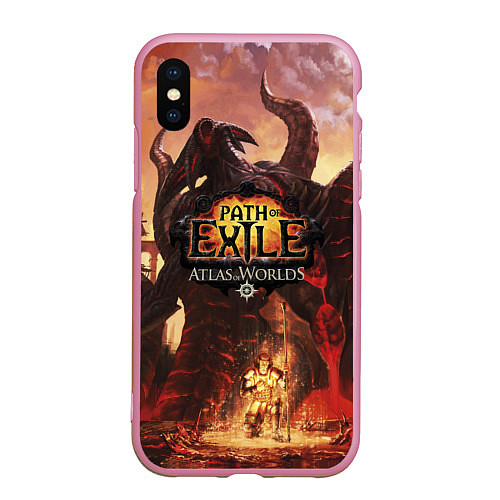 Чехол iPhone XS Max матовый Path of Exile / 3D-Розовый – фото 1