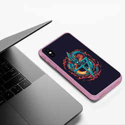 Чехол iPhone XS Max матовый Совершенный Шенрон, цвет: 3D-розовый — фото 2