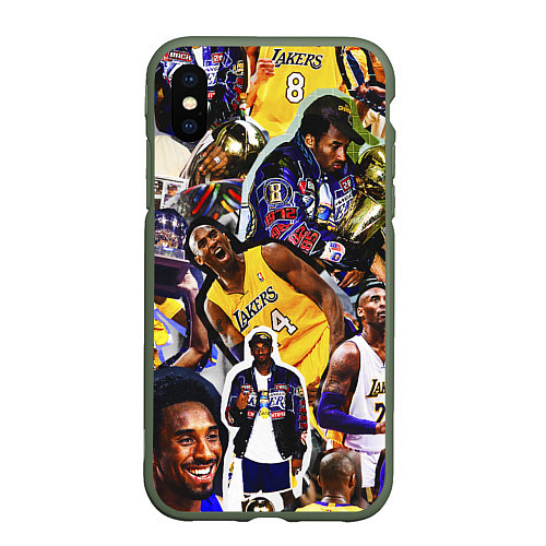 Чехол iPhone XS Max матовый КОБИ БРАЙАНТ KOBE BRYANT / 3D-Темно-зеленый – фото 1