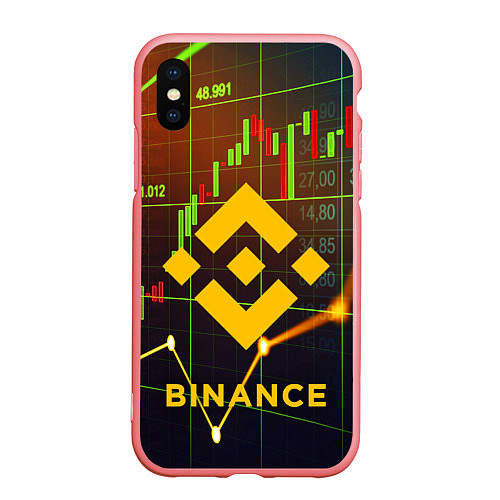 Чехол iPhone XS Max матовый BINANCE БИНАНС БАНАН / 3D-Баблгам – фото 1