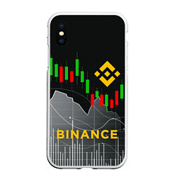 Чехол iPhone XS Max матовый BINANCE БИНАНС ГРАФИК