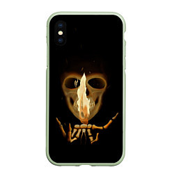 Чехол iPhone XS Max матовый Скелет