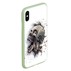 Чехол iPhone XS Max матовый Зомби-Бу, цвет: 3D-салатовый — фото 2