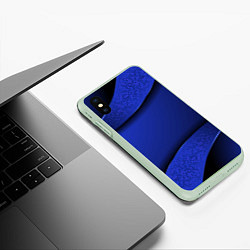 Чехол iPhone XS Max матовый 3D BLUE Вечерний синий цвет, цвет: 3D-салатовый — фото 2