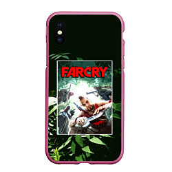 Чехол iPhone XS Max матовый Farcry 3, цвет: 3D-малиновый