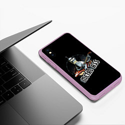 Чехол iPhone XS Max матовый Metal Bender, цвет: 3D-сиреневый — фото 2