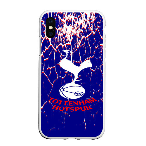 Чехол iPhone XS Max матовый Tottenham / 3D-Белый – фото 1