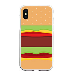 Чехол iPhone XS Max матовый Бутерброд, цвет: 3D-белый