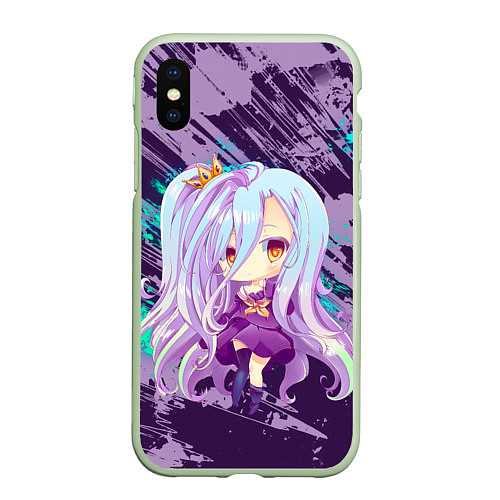 Чехол iPhone XS Max матовый Shiro art / 3D-Салатовый – фото 1