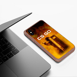 Чехол iPhone XS Max матовый CS GO SWAT КС ГО Z, цвет: 3D-коричневый — фото 2