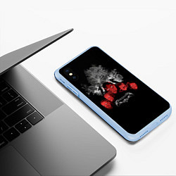 Чехол iPhone XS Max матовый Metalocalypse, цвет: 3D-голубой — фото 2