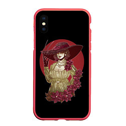 Чехол iPhone XS Max матовый Мадам Димитреску, цвет: 3D-красный