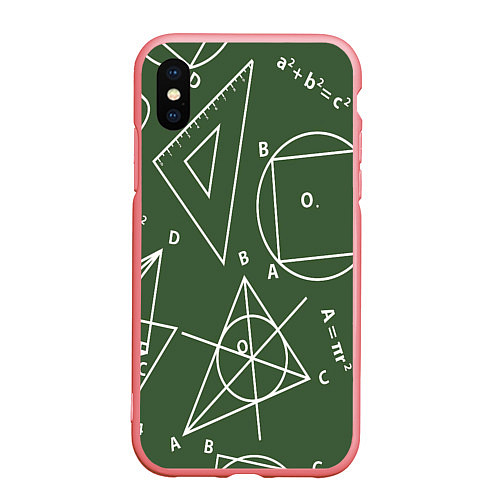 Чехол iPhone XS Max матовый Геометрия теоремы и признаки / 3D-Баблгам – фото 1