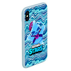 Чехол iPhone XS Max матовый Сквик Squeak Brawl Stars, цвет: 3D-голубой — фото 2