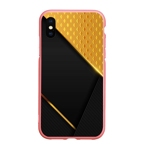 Чехол iPhone XS Max матовый 3D BLACK & GOLD / 3D-Баблгам – фото 1