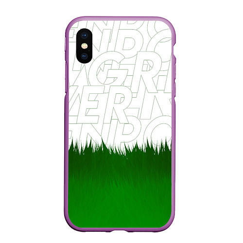 Чехол iPhone XS Max матовый GREEN POWER / 3D-Фиолетовый – фото 1