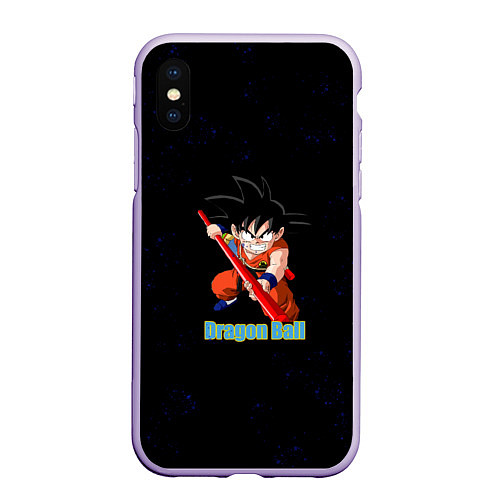 Чехол iPhone XS Max матовый Dragon Ball / 3D-Светло-сиреневый – фото 1