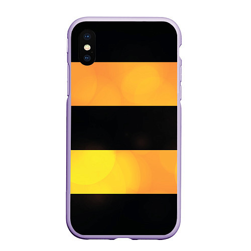 Чехол iPhone XS Max матовый Георгиевская лента / 3D-Светло-сиреневый – фото 1