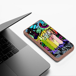 Чехол iPhone XS Max матовый АЛОХА ГАВАЙИ ALOHA HAWAII, цвет: 3D-коричневый — фото 2