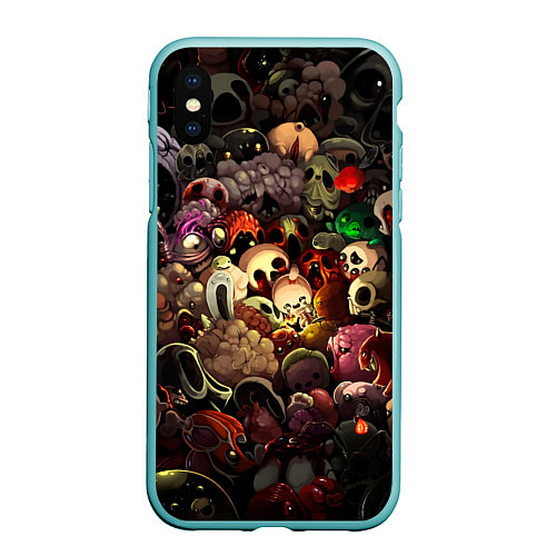 Чехол iPhone XS Max матовый Кошмар Исаака / 3D-Мятный – фото 1