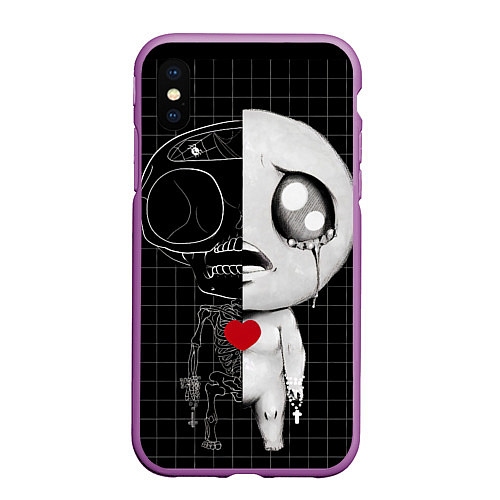 Чехол iPhone XS Max матовый Isaac The Binding of Isaac / 3D-Фиолетовый – фото 1