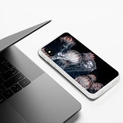 Чехол iPhone XS Max матовый Медузы, цвет: 3D-белый — фото 2