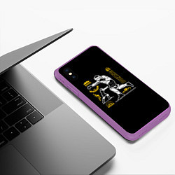 Чехол iPhone XS Max матовый BOXING, цвет: 3D-фиолетовый — фото 2
