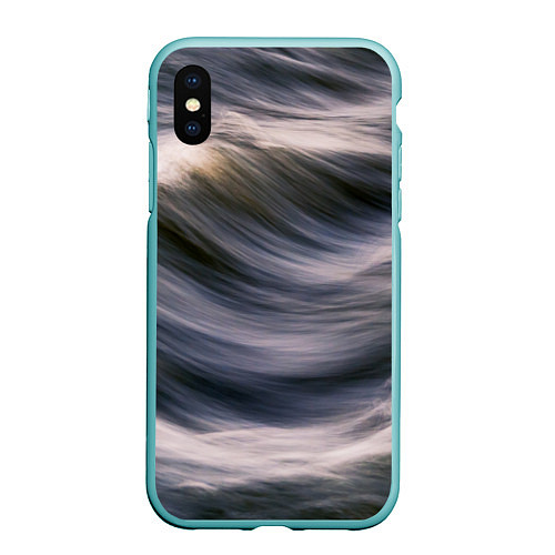 Чехол iPhone XS Max матовый Море волнуется / 3D-Мятный – фото 1