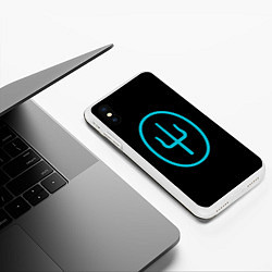 Чехол iPhone XS Max матовый Scaled And Icy Logo, цвет: 3D-белый — фото 2