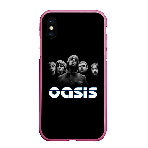 Чехол iPhone XS Max матовый OASIS / 3D-Малиновый – фото 1