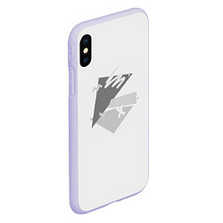 Чехол iPhone XS Max матовый ПросТой РисуНок, цвет: 3D-светло-сиреневый — фото 2