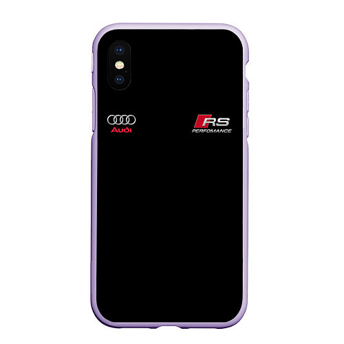 Чехол iPhone XS Max матовый AUDI АУДИ QUATTRO с Z / 3D-Светло-сиреневый – фото 1