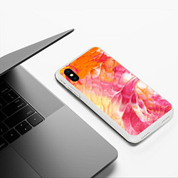Чехол iPhone XS Max матовый Яркая Bright colors Z, цвет: 3D-белый — фото 2