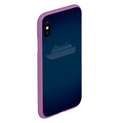 Чехол iPhone XS Max матовый Яхта, цвет: 3D-фиолетовый — фото 2