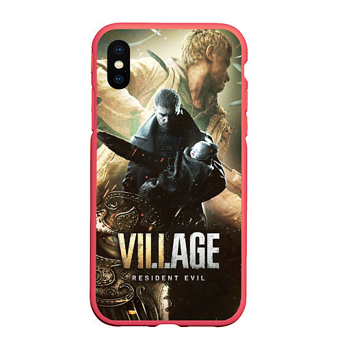 Чехол iPhone XS Max матовый Resident Evil Village / 3D-Красный – фото 1