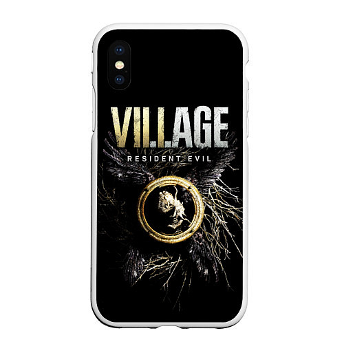 Чехол iPhone XS Max матовый Resident Evil: Village / 3D-Белый – фото 1