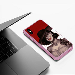 Чехол iPhone XS Max матовый Леди Димитреску из Резидента, цвет: 3D-розовый — фото 2