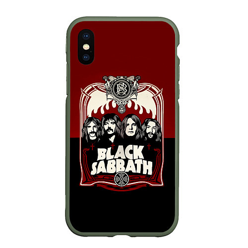 Чехол iPhone XS Max матовый Black Sabbath / 3D-Темно-зеленый – фото 1