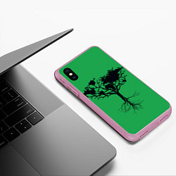 Чехол iPhone XS Max матовый Древо Мира, цвет: 3D-розовый — фото 2
