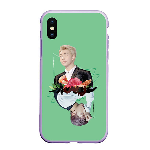 Чехол iPhone XS Max матовый RM x J-Hope / 3D-Светло-сиреневый – фото 1