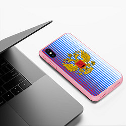 Чехол iPhone XS Max матовый ТРИКОЛОР РОССИИ РФ, цвет: 3D-баблгам — фото 2