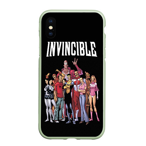 Чехол iPhone XS Max матовый Неуязвимый Invincible / 3D-Салатовый – фото 1