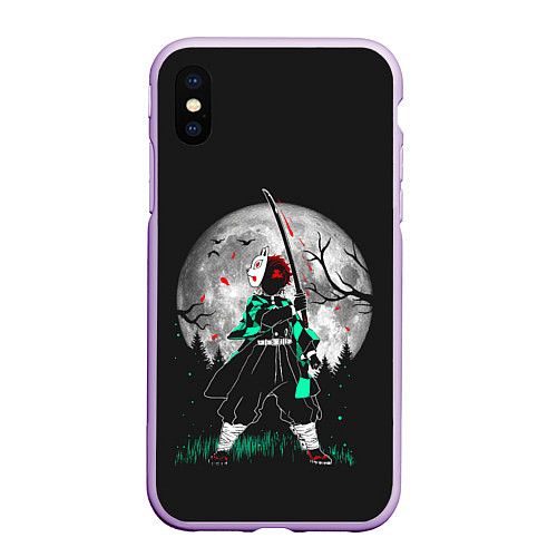 Чехол iPhone XS Max матовый Moon Slayer / 3D-Сиреневый – фото 1