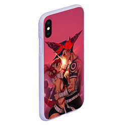 Чехол iPhone XS Max матовый Kamina & Yoko, цвет: 3D-светло-сиреневый — фото 2