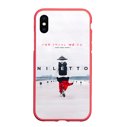 Чехол iPhone XS Max матовый Niletto monk / 3D-Красный – фото 1