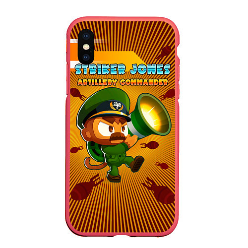 Чехол iPhone XS Max матовый BTD6 Striker Jones / 3D-Красный – фото 1